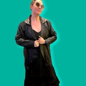 Vintage longline leather coat :) super trendy and can be dressed up or down!!!